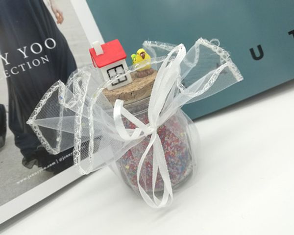 

100pcs 26cm dimeter white circle tulle wedding favor holder gift candy holder