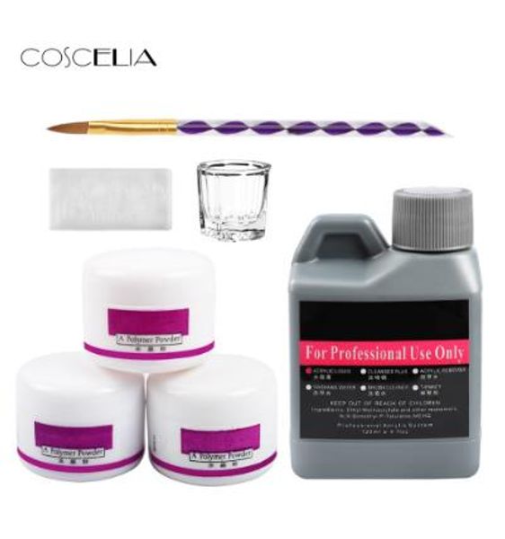 

7 pcs/set acrylic nail kit nail art tools kit set acrylic crystal acrylic nail brush