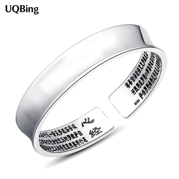 

vintage 925 sterling silver concave heart sutra women bangles for mother's day gifts jewelry, Golden;silver