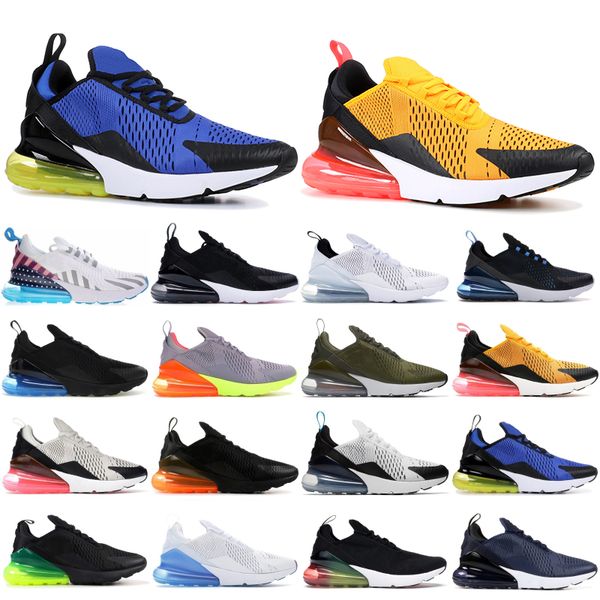 

new men women cushion sneaker 270og black p blue riple white university red olive breathable flair trainer sports running shoes