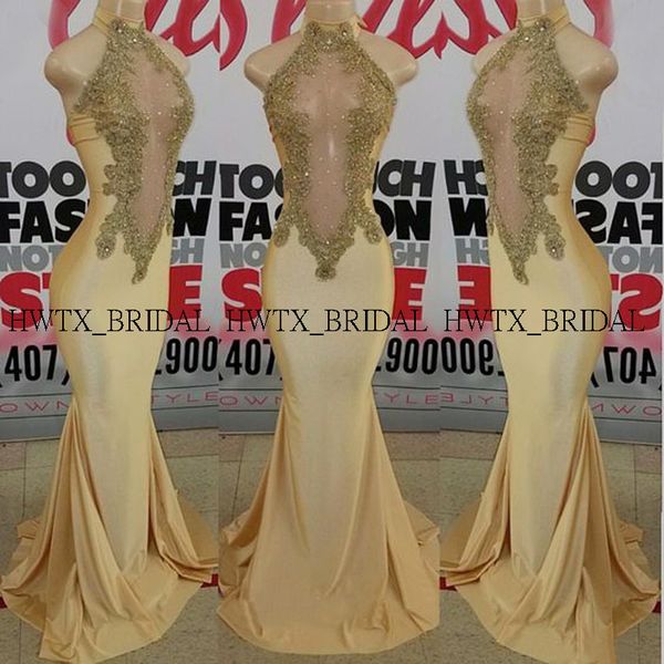 

champagne long prom dresses customize 2020 illusion bodice mermaid african black girls prom dress formal occasion gowns, White;black
