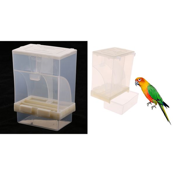 

2 шт птица семени кормушка контейнер еда автоматической пластиковая feeder чаша для попугаи