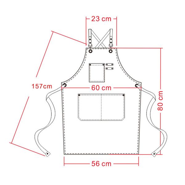 

canvas cook apron barista bartender chef hairdressing apron catering uniform work wear anti-dirty overalls
