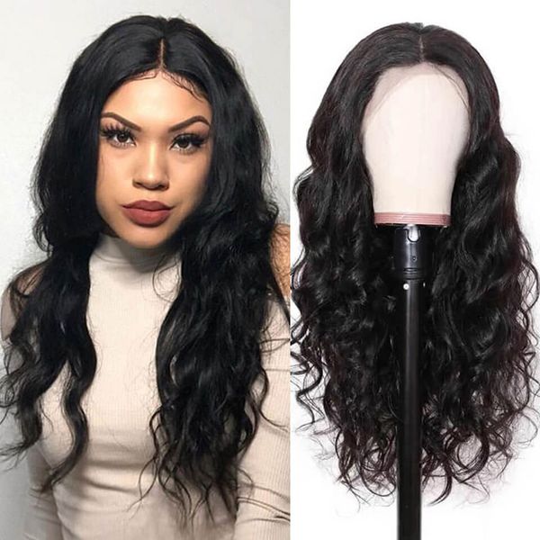 

pre plucked lace frontal wigs natural wave full lace human hair wigs for black women natural hairline with baby hair 150% density, Black;brown