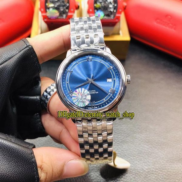 

tw лучший вариант de ville 424.10.40.20.03.002 синий циферблат 2824 автоматические механические мужские часы сапфир 316l сталь-чехол классич, Slivery;brown