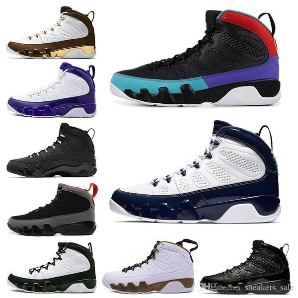 

dream it new do it 9 9s mens basketball shoes anthracite the spirit bred cool grey unc pe athletics sports sneakers 7-13