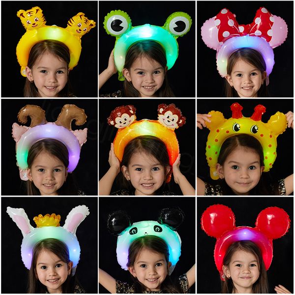 

led cartoon ballons animals coloured lights head hoop balloon luminescence hair band balloons fashion popular headband party props ffa3545-2