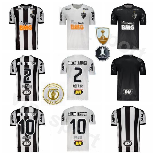 

atletico mineiro 2019 2020 soccer 6 santos jersey black white 4 rever 2 patric 11 maicon 9 oliveira 10 juan football shirt kits, Black;yellow