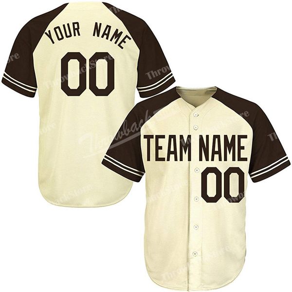 

Custom Men Baseball Jerseys Any Name any Number Embroidery Sleeve Splicing Jersey Products Directly Free Shipping