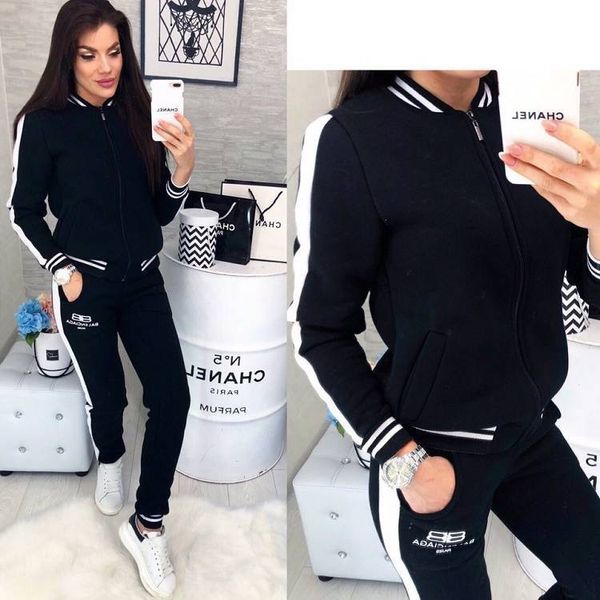 

pants leggings 2pcs joggers set hoodie outfits sportswear sports suit2019 women's summer sports and leisure 2-piece suit, Gray