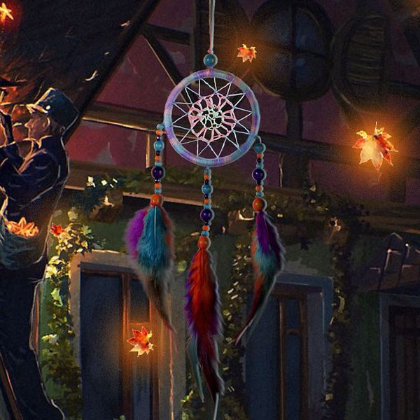 

car pendant ornament wind chimes wall hanging dream catcher handicraft feather auto rearview mirror decoration accessory gifts
