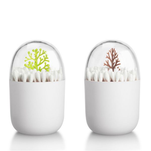 

1pc storage box practical cute portable cotton swab box toothpick holder cotton swab holder for office coffee shop home