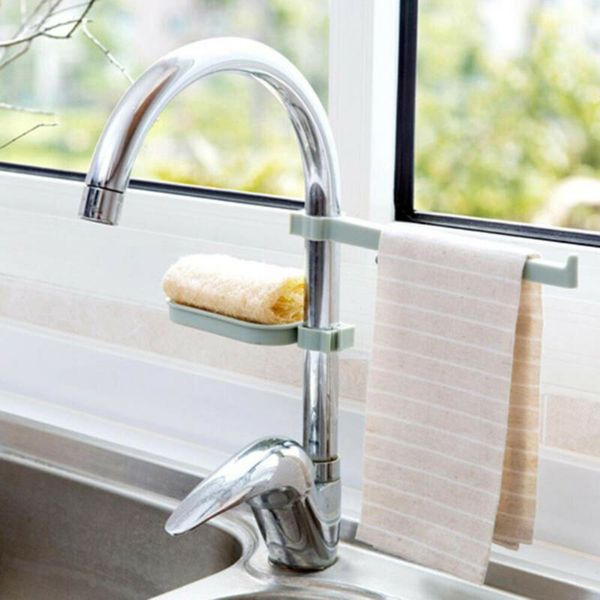 2019 2020 Kitchen Sink Faucet Sponge Soap Cloth Drain Rack Storage
