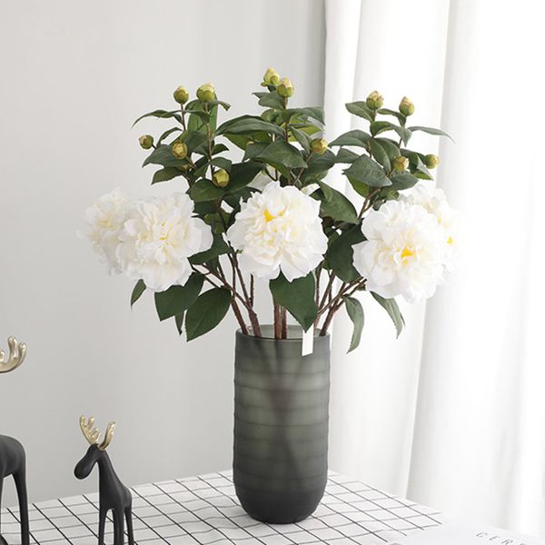 

luxury chinese style rose single branch silk artificial flowers for home wedding decoration fleur artificielle fake roses