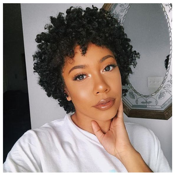 Hot Soft Black Brazilian Hair African Ameri Short Kinky Curly