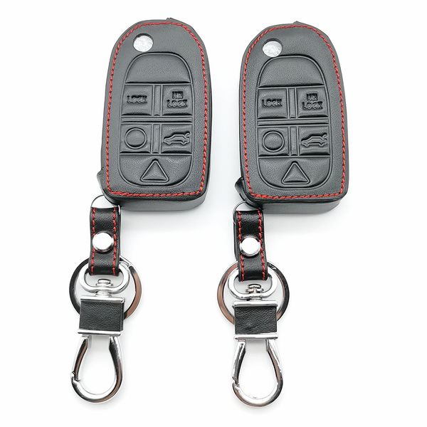 

new styles leather car remote key fob shell cover case for s80 s60 v50 v70 xc70 xc90 5 buttons remote car accessories