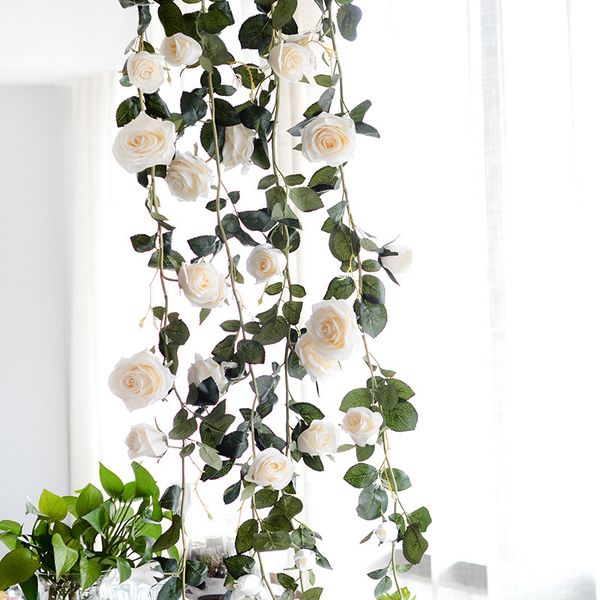 

hanging display artificial flowers silk rose vines design floral crafts props