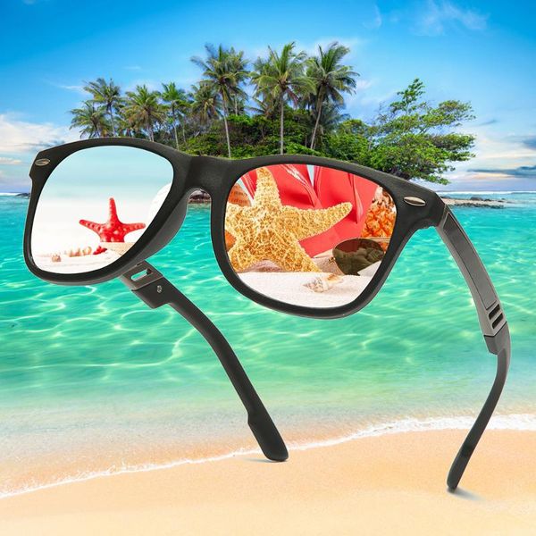 

brand design polarized sunglasses classic men coating driving sun glasses male square sunglass uv400 shades, White;black