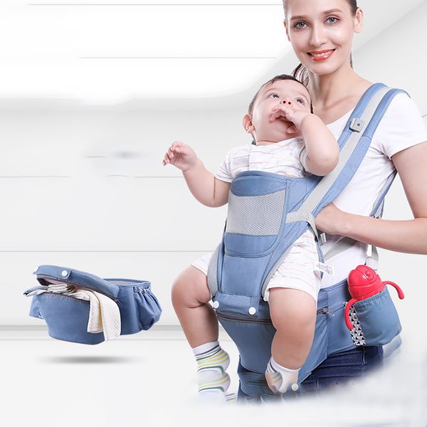 

обертывание 0-48months мягкий рюкзак хип сиденья новорожденных кенгуру ежедневный портативный съемный открытый регулируемый свободные руки, White