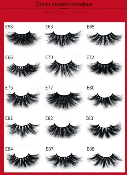 

25mm 6d mink eyelashes reusable false eyelashes 15 styles 5d 3d mink eyelashes makeup tools handmade soft mink lashes dhl ing