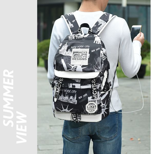 

schoolbag male high school students junior high school students backpack shoulder bag boys fashion four hundred fifty-six year
