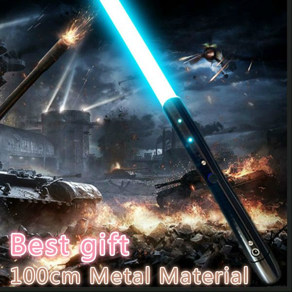 

new 1pcs cosplay lightsaber with light sound saber alloy skywalker sword 100 cm toy gift boy birthday gift christmas toys t191031