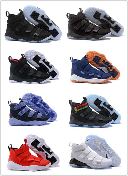 

2019 jame oldier xi 11 navy blue men ba ketball hoe lebron oldier xi 11 black red white port neaker