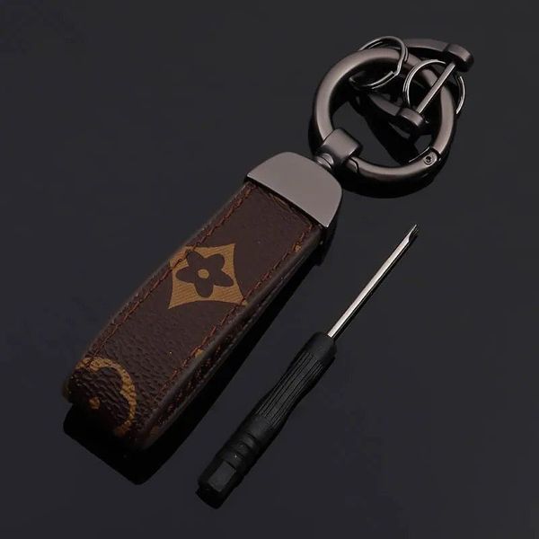 

2020europe and america style key chain with leather business car key rings for men gift fashion classic print key acceshybbnghttyy, Silver