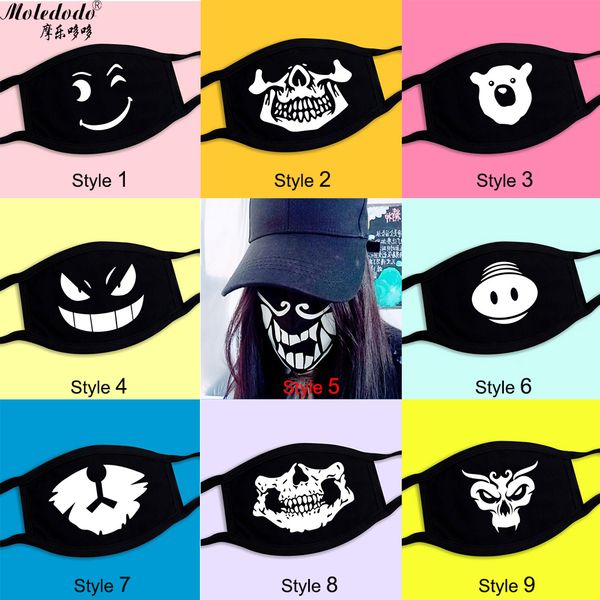 

moledodo face cotton mouth mask black anti haze dust filter windproof mouth-muffle winter health care thick masks