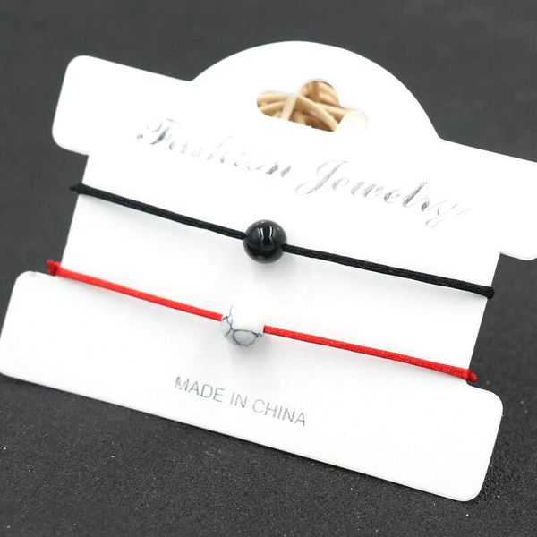 

2pcs/set couples bracelet tiger eye stone howlite bead bracelet red rope thread string love wish bracelets for men women lovers, Golden;silver