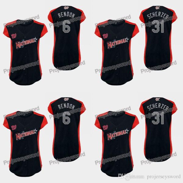 

Womens Washington 31 Max Scherzer National League Nationals Jersey 6 Anthony Rendon 100% Stitched Custom Allstar Baseball Jerseys Navy