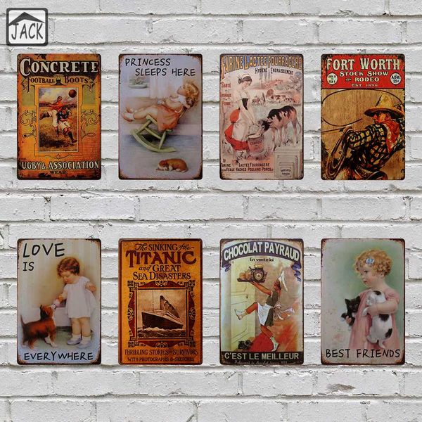 

retro plaques home pub bar garage lounge gallery men cave wall decor metal tin signs 20*30cm vintage painting