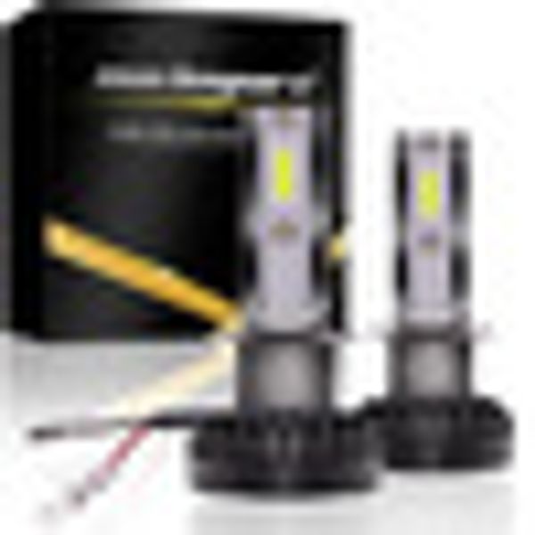 

1 pair h1 40w 8000lm cob led headlight bulbs kit high/low beam 6000k waterproof