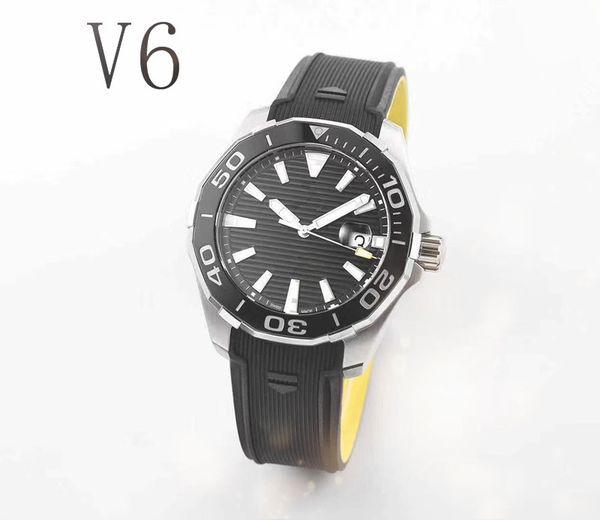 

v6 дизайнер часы титана pvd тематические керамические кольца роскошные мужские часы 43мм montre люксусный полностью автоматические механичес, Slivery;brown