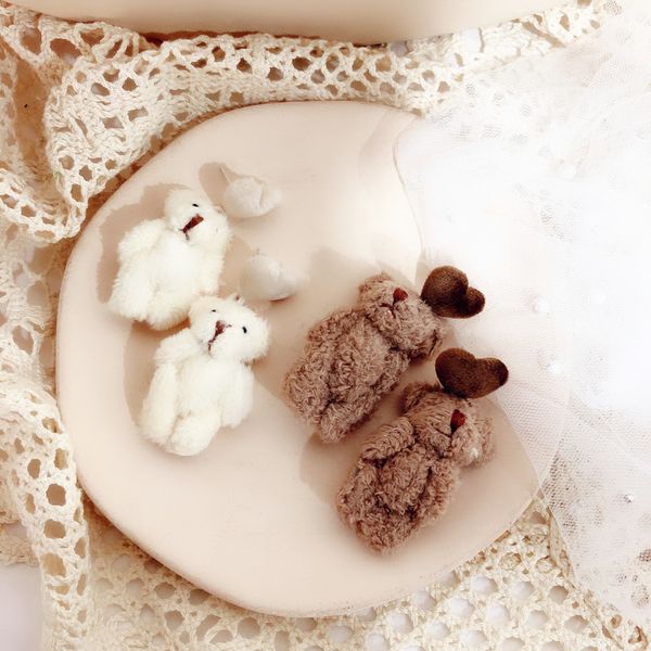 

925 silver needle plush bear earrings temperament cute cartoon autumn and winter fur ball cute heart-shaped earrings