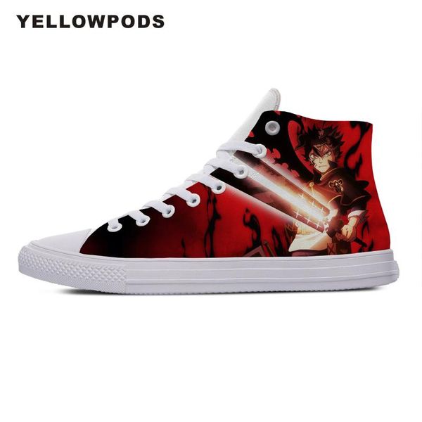 

мужчины полуботинки customized свой собственный логотип / фото / изображения pattern black clover аниме для аста мужчины моды diy ваша обувь