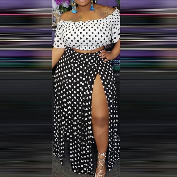 crop top and maxi skirt set plus size