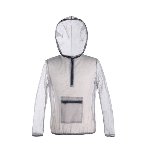 

outdoor jacket ultra light mesh hooded mosquito camping fishing gardening protection mesh shirt fishing suit, Camo;black