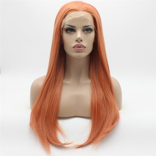 New Style Fashion Glueless Synthetic Lace Front Wig Straight Long