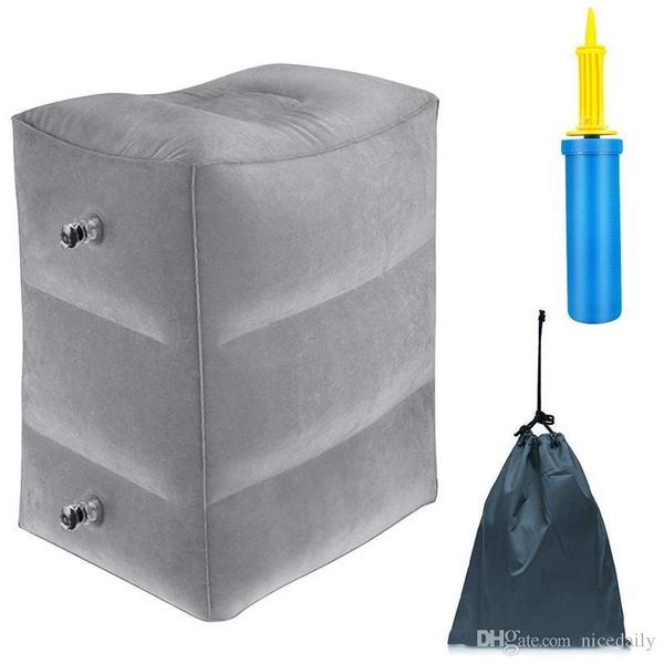 

3 layers inflatable foot rest pillow kids adults airplane bed