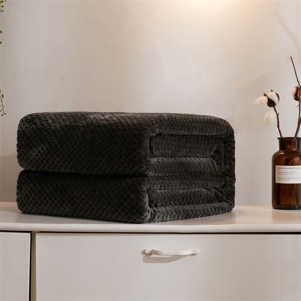 

microfine flannel fleece throw blanket solid color bedspread plaod plush cover for bed sofa warm gift soft travel blanket