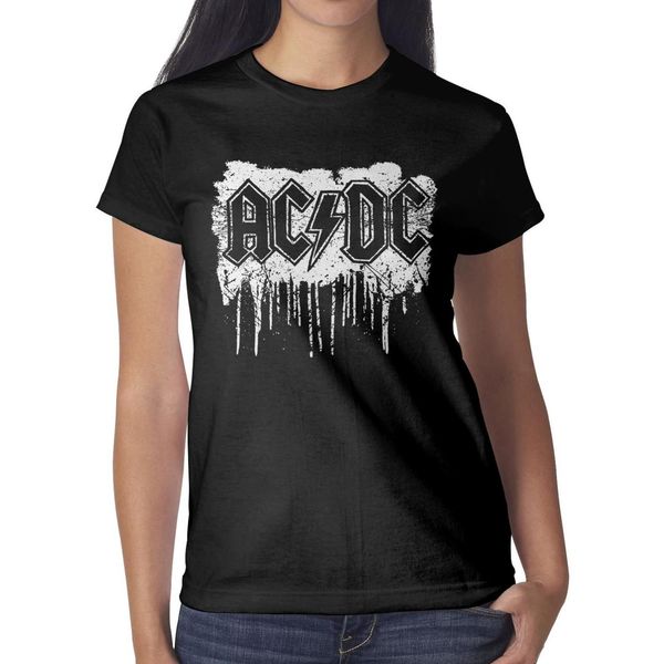 

acdc back in black rock band vintage old black womens t shirt,shirts,t shirts,tee shirts shirt design vintage designer friends classic t shi, White
