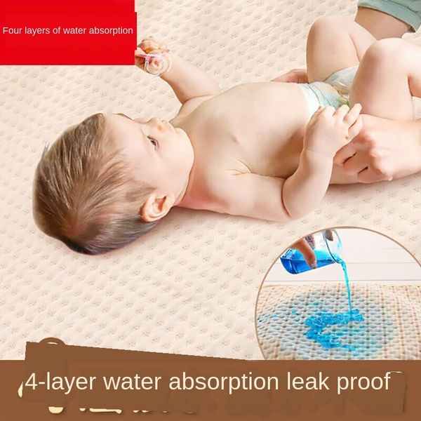 

h3w0a huaying baby pad pure cotton pad large washable baby sweat-absorbing towel four layers water towel diaper diaper absorbing breathable