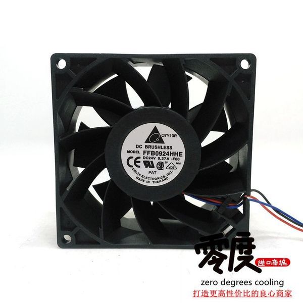 

new delta ffb0924hhe 24v 0.27a 92389cm 3-wire converter radiator fan