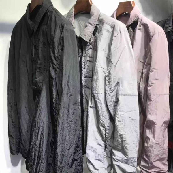 

fashion street jackets domineering lapel cardigan zipper metal nylon windbreaker jackets trend stone men and women couple jackets, Black;brown