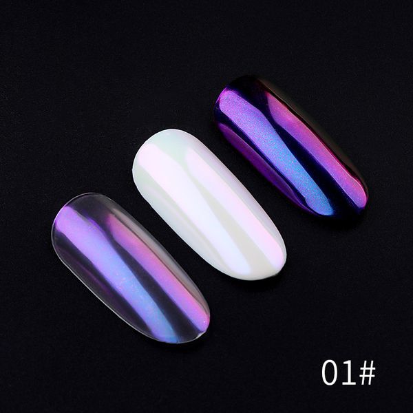 

1pc nail art glitter s ultra-fine nails pigment glowing power for nails or88, Silver;gold