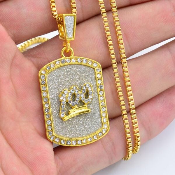 

personality hip hop men's 100 points dog tag pendant necklace fashion luxury fashion jewelry carry high quality, Silver