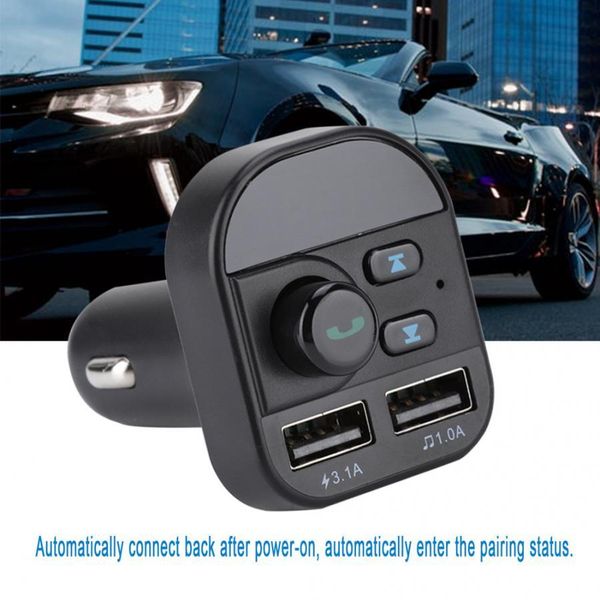 

car fm wireless bluetooth mp3 hd player hands-vehicle dual usb ports