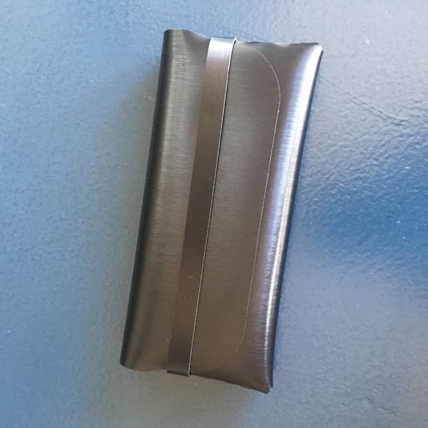 

brushed bright black box case glasses case wallet type glasses box