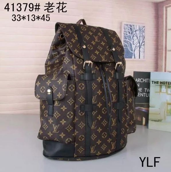 

sell fashion designers backpack men and women mini backpack student travel backpacks brown letter leather backpack 7875